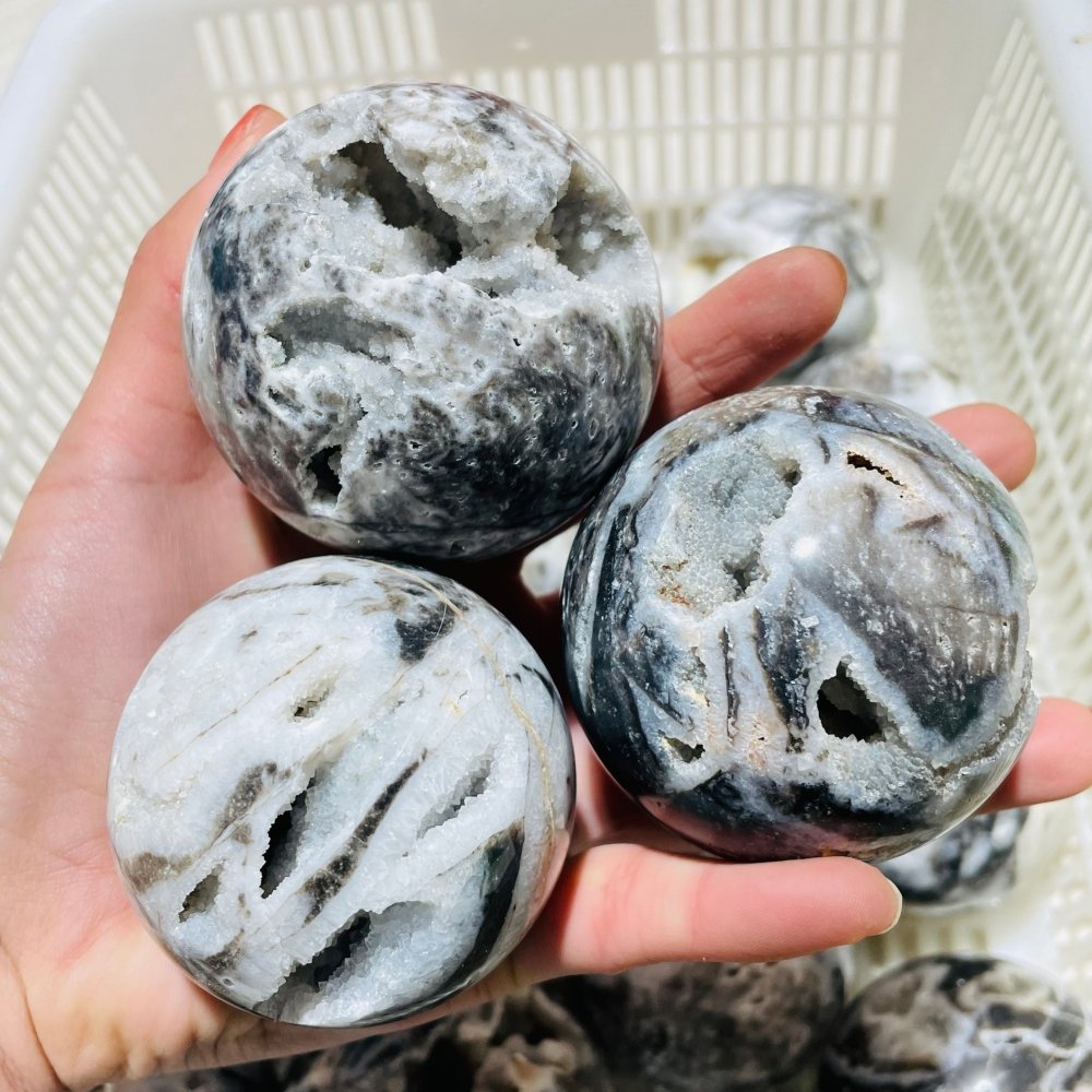 19 Pieces High Quality Sphalerite Geode Sphere Ball -Wholesale Crystals