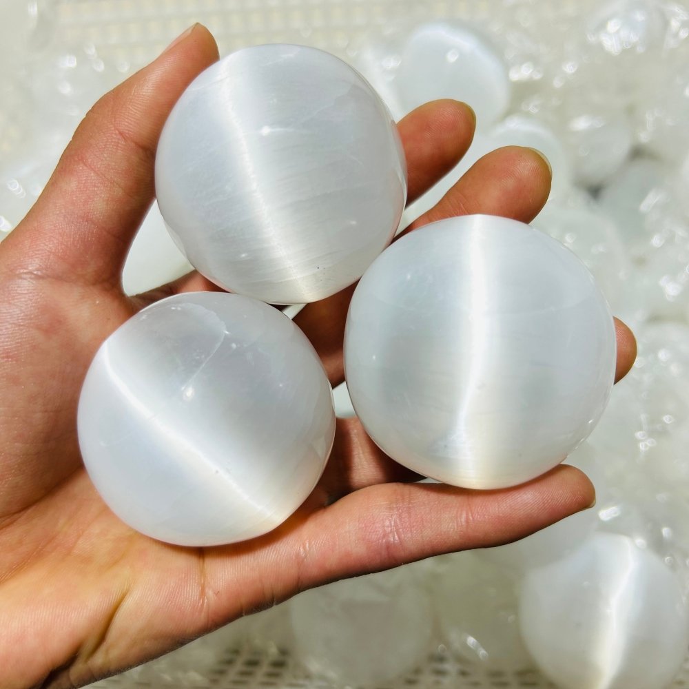 2 Inch Polished Selenite Spheres Ball Wholesale -Wholesale Crystals