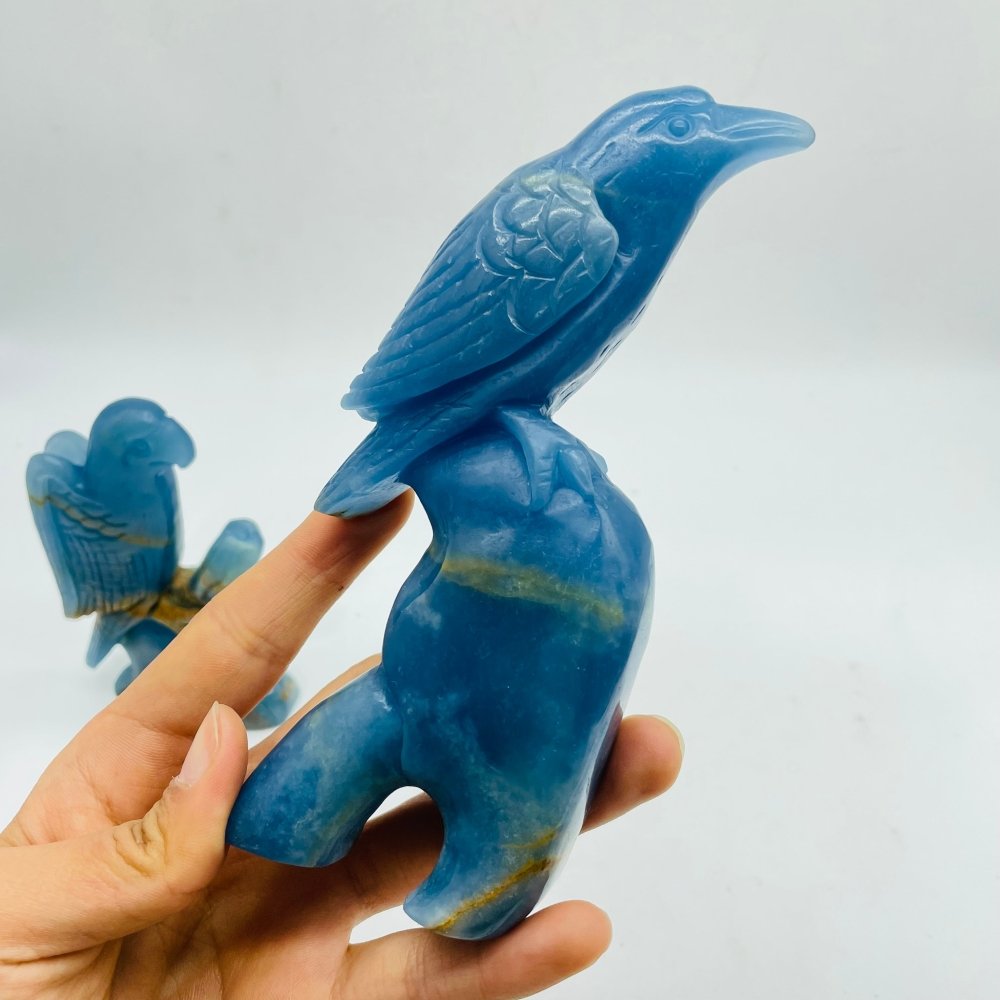 2 Pieces High Quality Blue Onyx Bird Carving -Wholesale Crystals