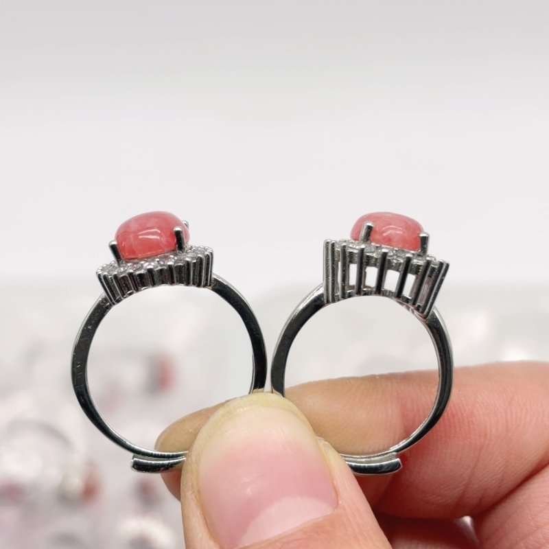 2 Types Red Rhodochrosite Ring Wholesale - Wholesale Crystals