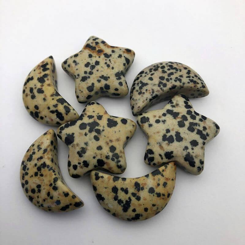 Dalmatian jasper Shaped Stars&Moon -Wholesale Crystals
