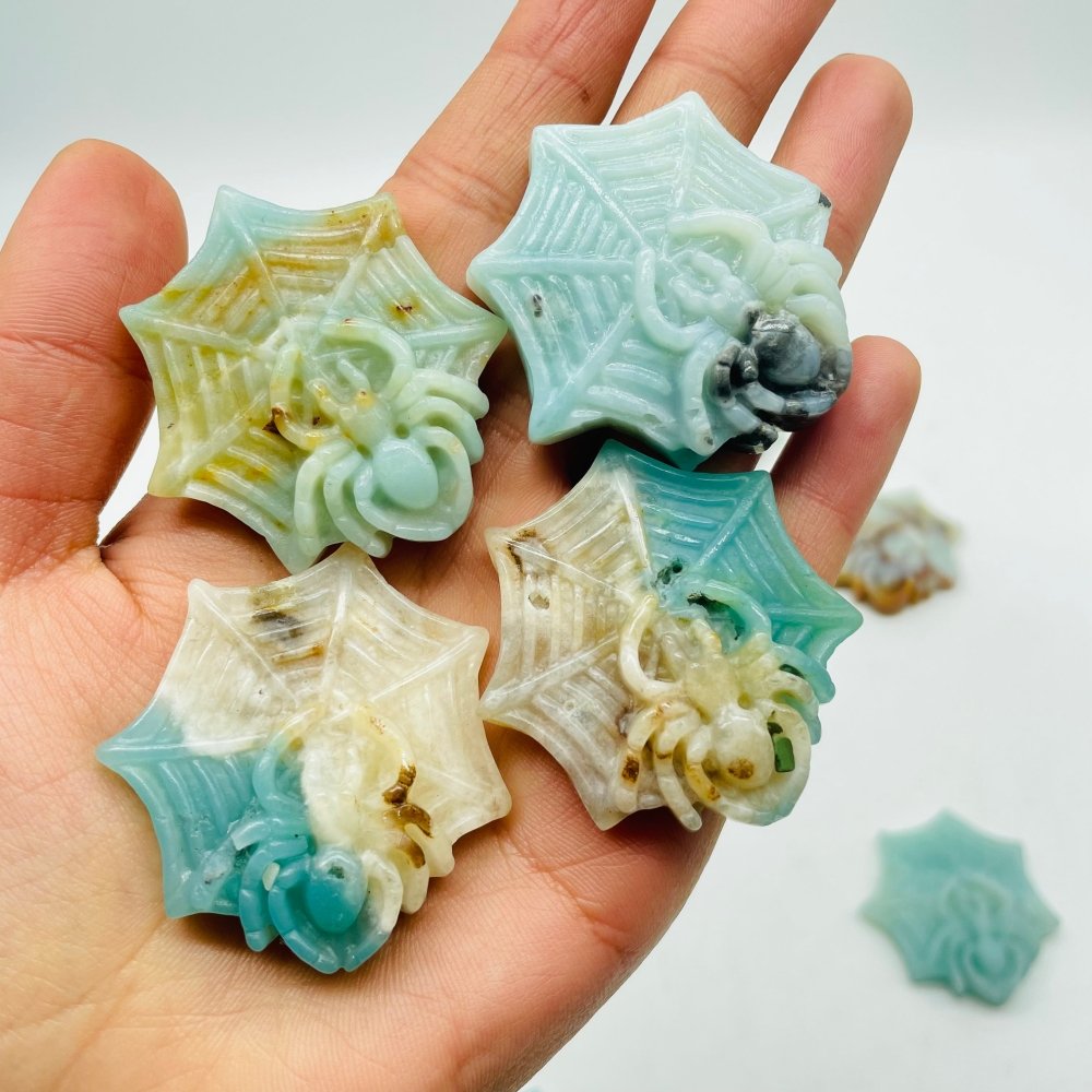 21 Pieces Caribbean Calcite Spider Carving -Wholesale Crystals