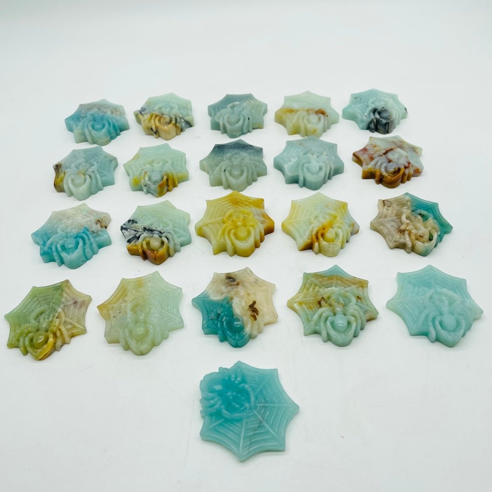 21 Pieces Caribbean Calcite Spider Carving -Wholesale Crystals