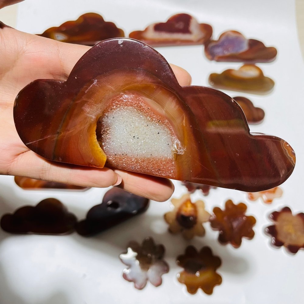 23 Pieces Geode Carnelian Carving -Wholesale Crystals