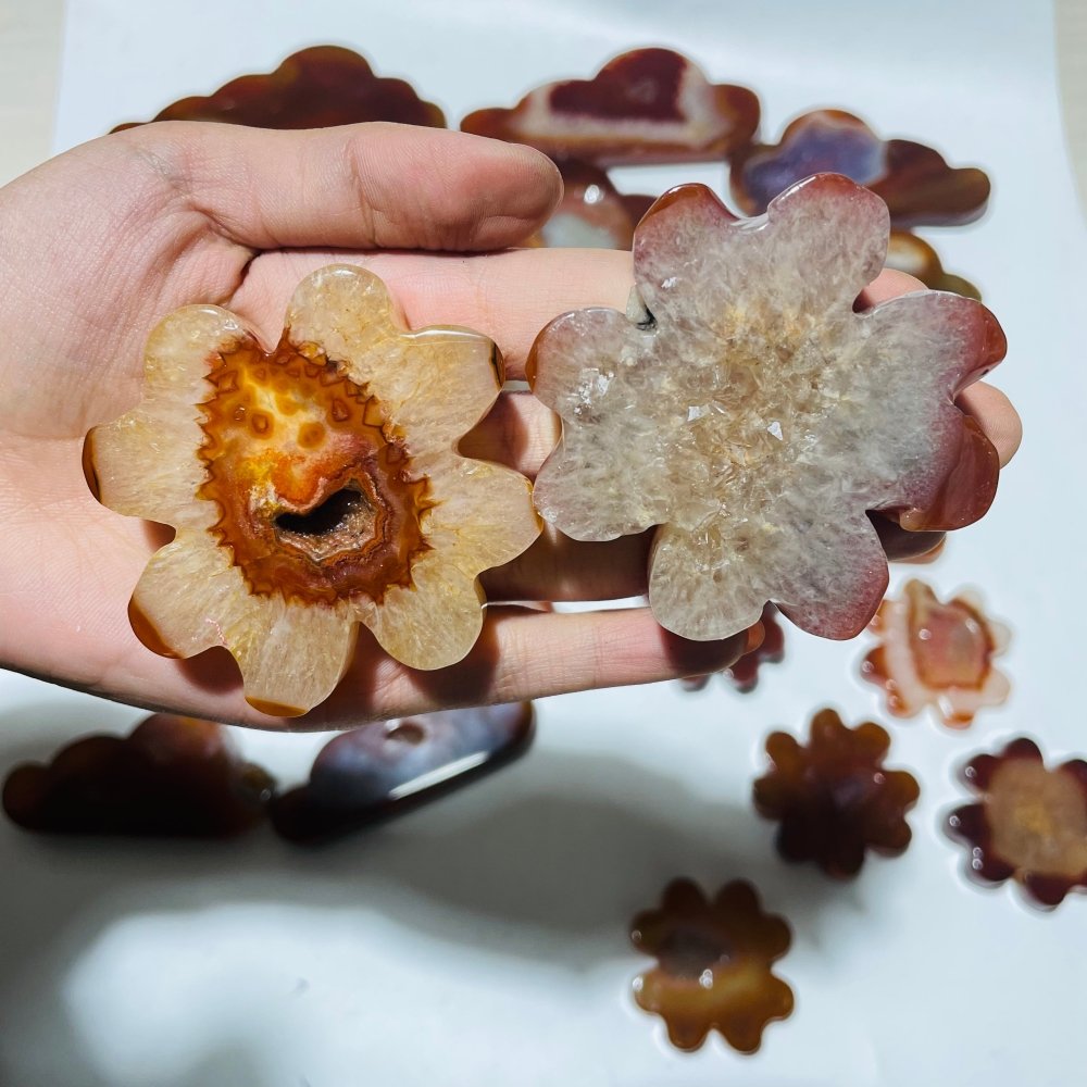 23 Pieces Geode Carnelian Carving -Wholesale Crystals