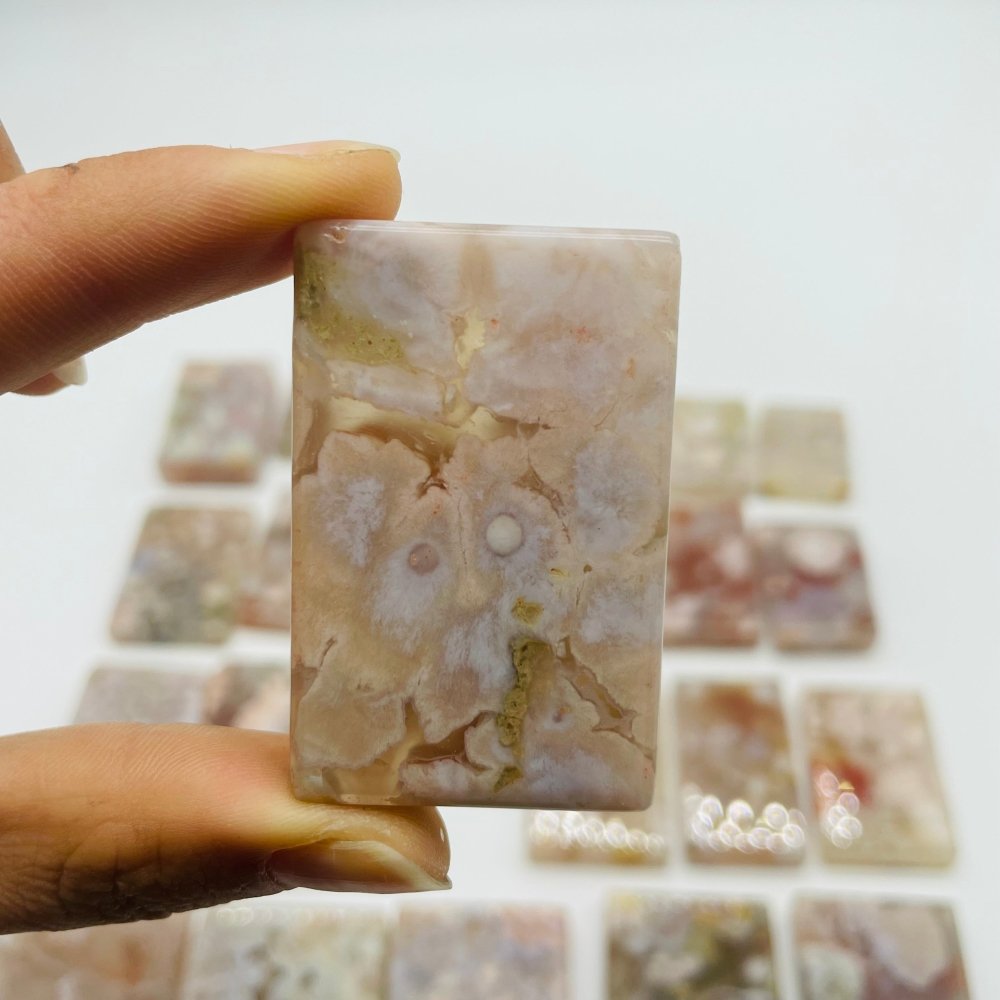 24 Pieces High Quality Sakura Flower Agate Cuboid -Wholesale Crystals
