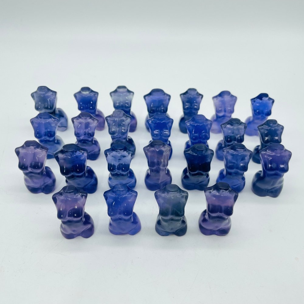25 Pieces Mini Fluorite Goddess Carving -Wholesale Crystals