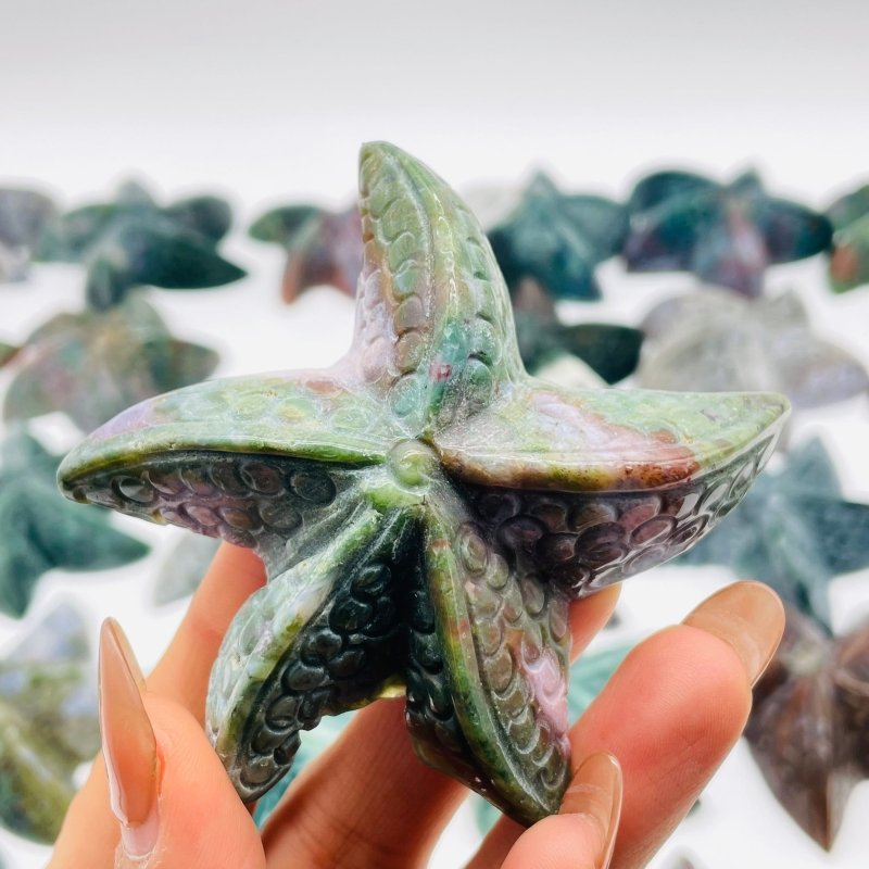 29 Pieces Beautiful Ocean Jasper Starfish Carving -Wholesale Crystals