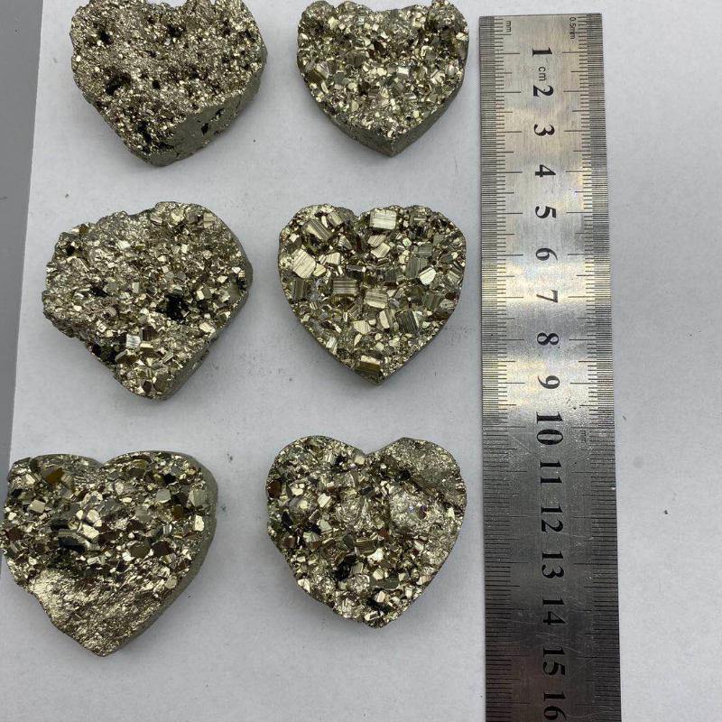 chalcopyrite pyrite heart shape -Wholesale Crystals