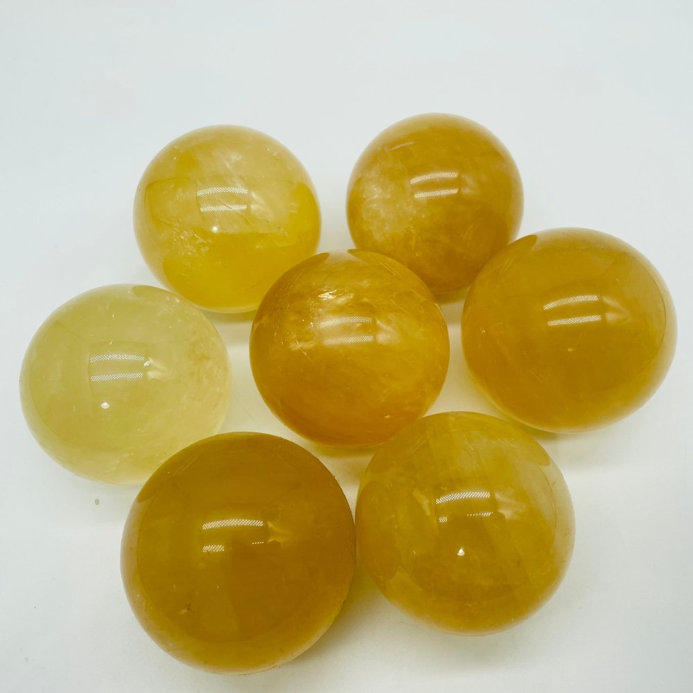 3-4in Yellow Calcite Spheres Ball Wholesale -Wholesale Crystals