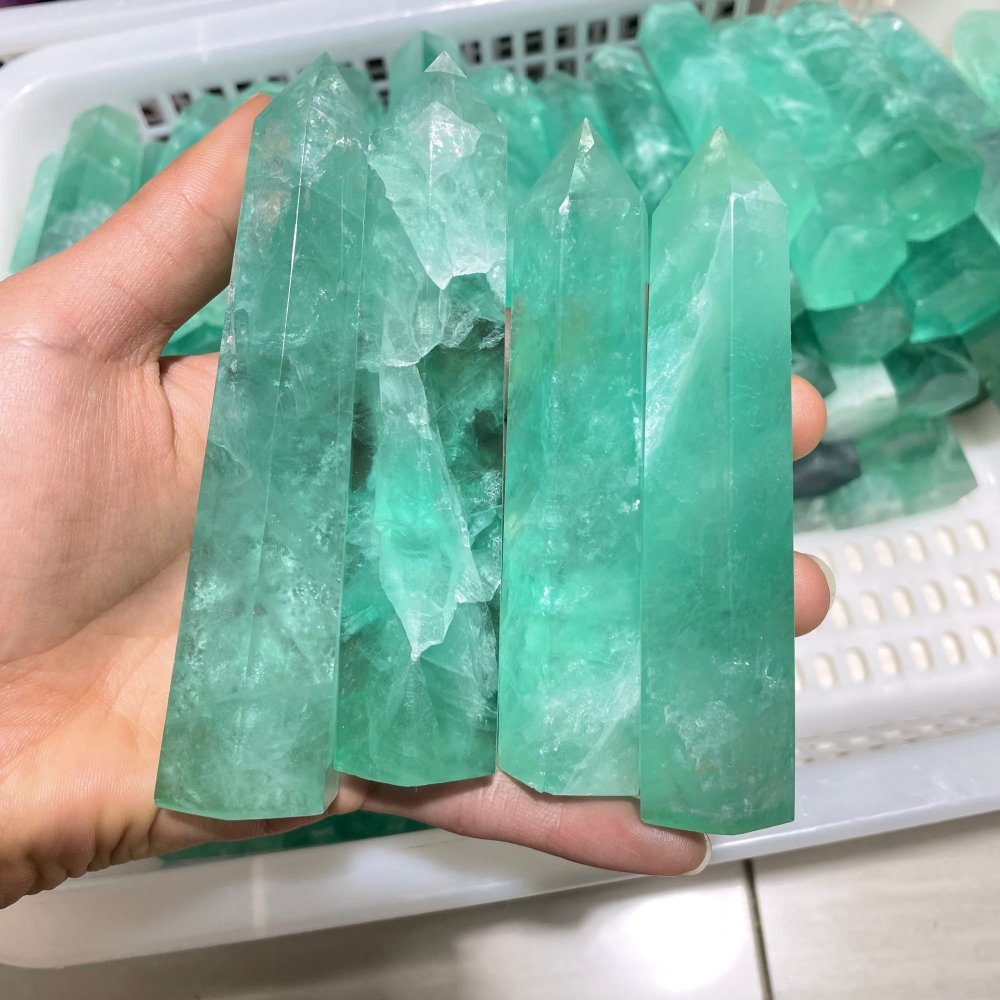 4-6Inch Green Fluorite Tower Points Wholesale -Wholesale Crystals