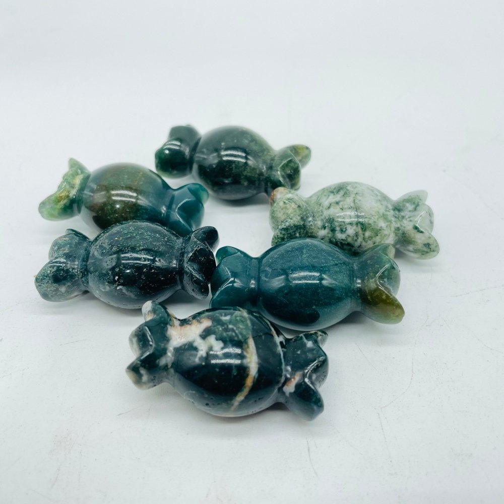 4 Types Halloween Candy Carving Wholesale Moss Agate Red Jasper Chevron Amethyst -Wholesale Crystals