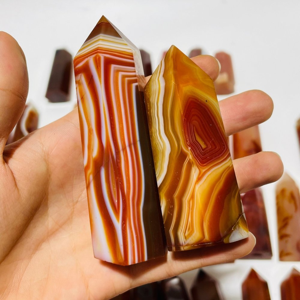41 Pieces Fat Carnelian Tower Points -Wholesale Crystals