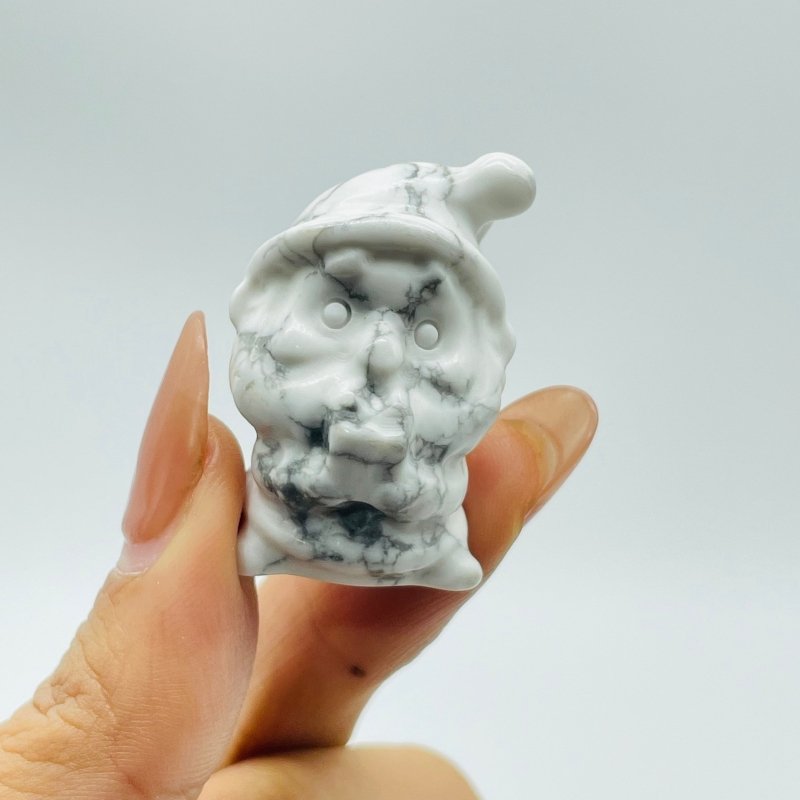 46 Pieces Howlite Christmas Santa Claus Carving Clearance(defective) - Wholesale Crystals