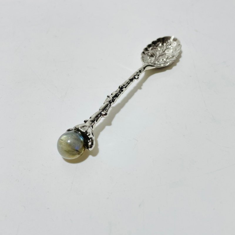 5 Colors Coffee Spoon With High Quality Labradorite Sphere Wholesale - Wholesale Crystals
