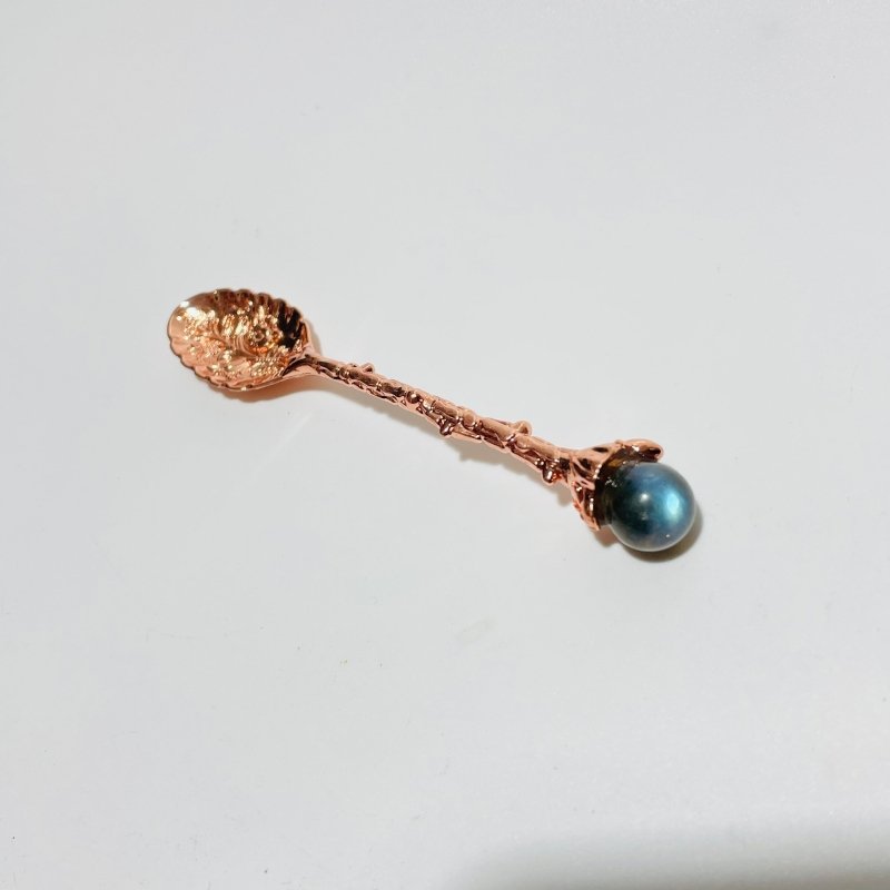 5 Colors Coffee Spoon With High Quality Labradorite Sphere Wholesale - Wholesale Crystals