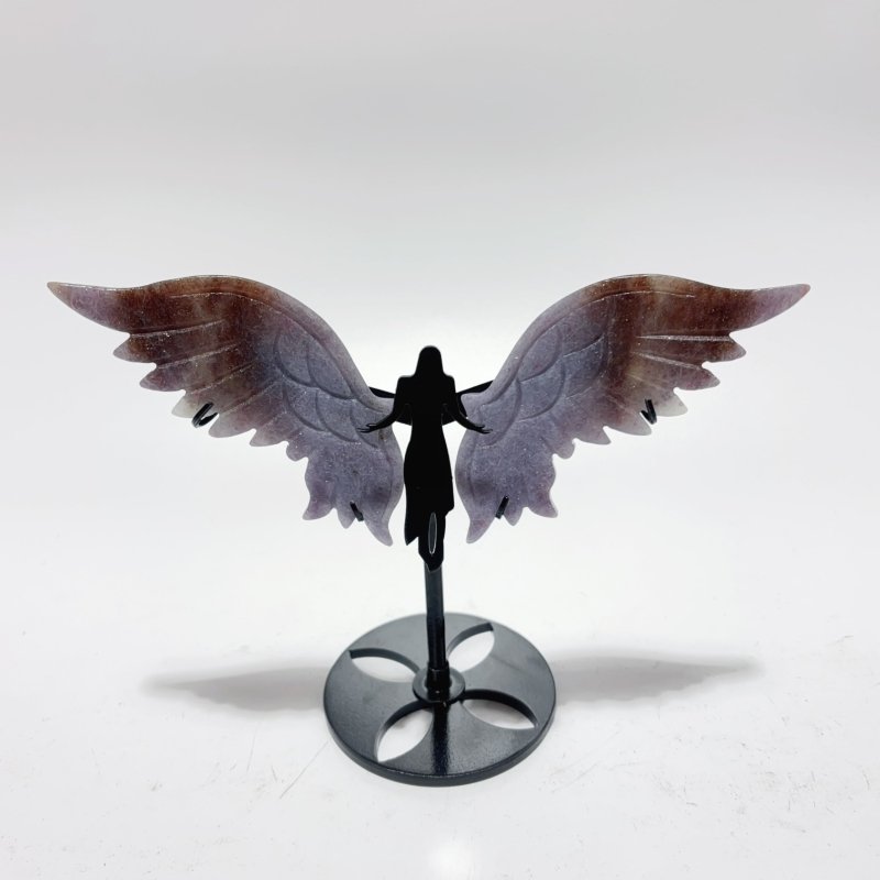 5 Pairs Beautiful Angel Wing With Stand Crazy Agate Golden Hematoid Quartz -Wholesale Crystals