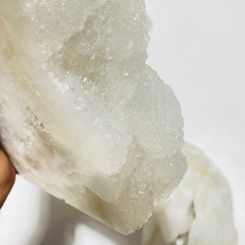 5 Pieces Large White Fluorite Druzy Geode Points -Wholesale Crystals