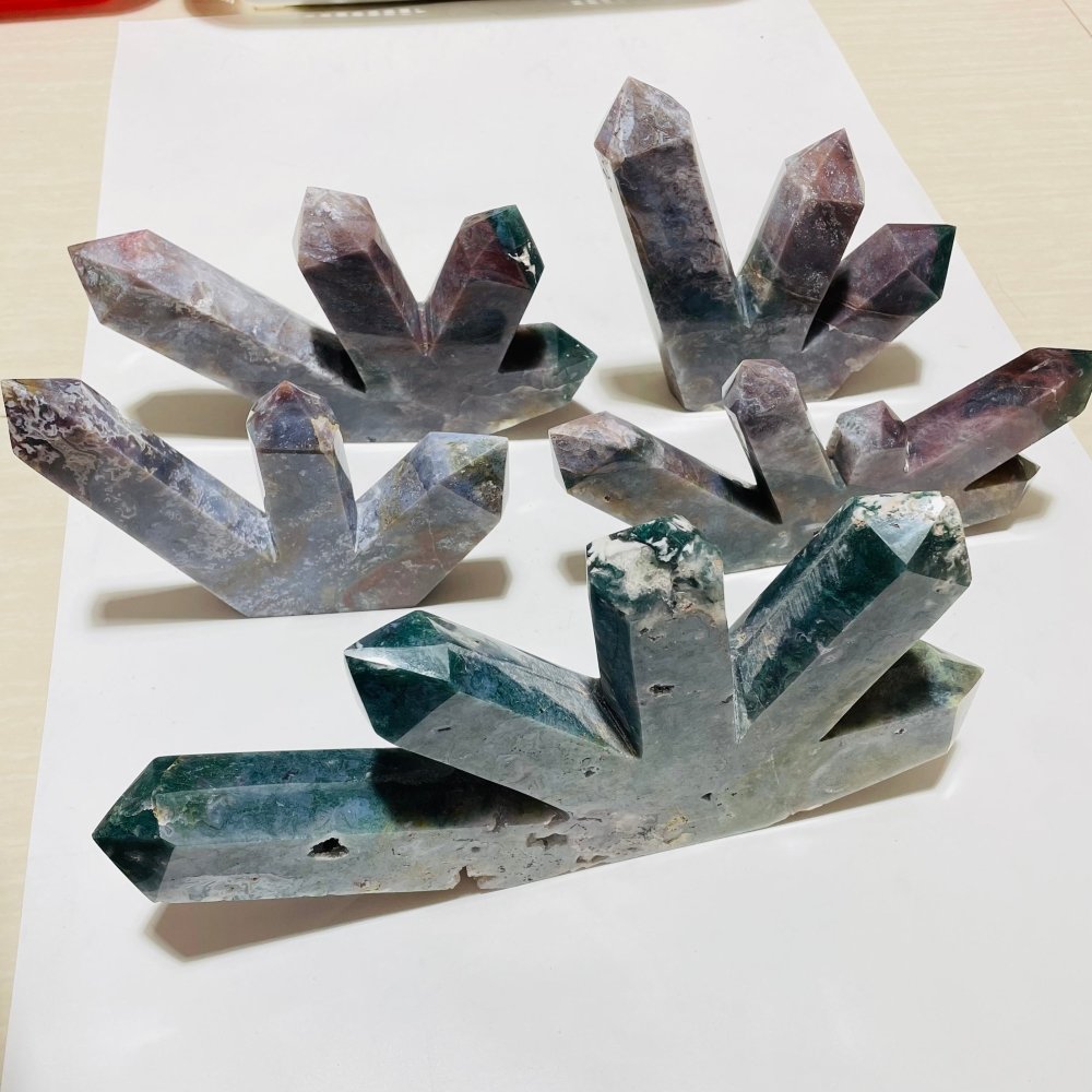 5 Pieces Ocean Jasper Cluster Carving -Wholesale Crystals