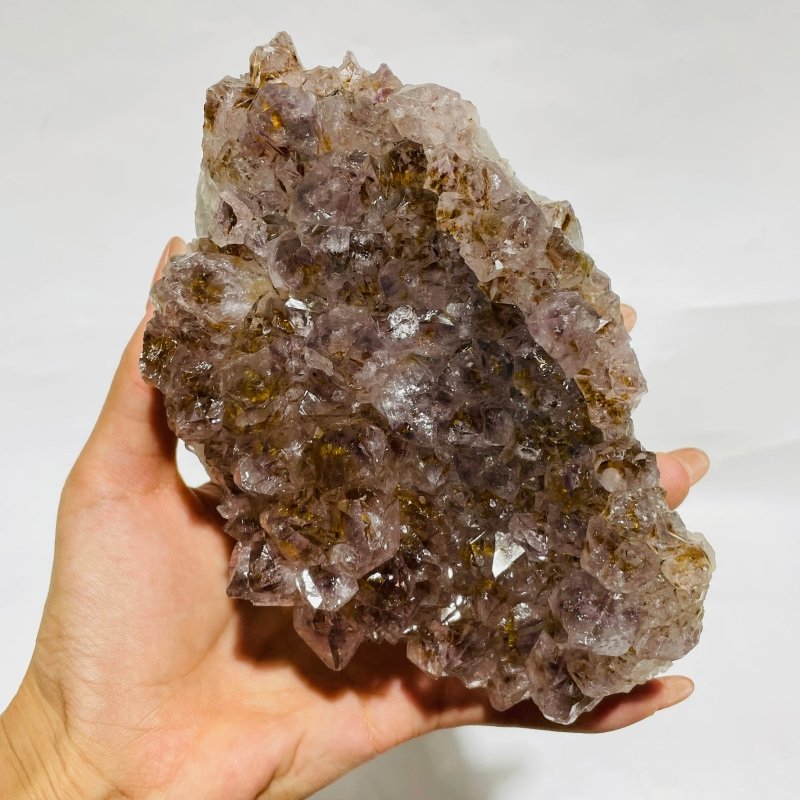 5 Pieces Raw Amethyst Super7 Cacoxenite Cluster Stone -Wholesale Crystals