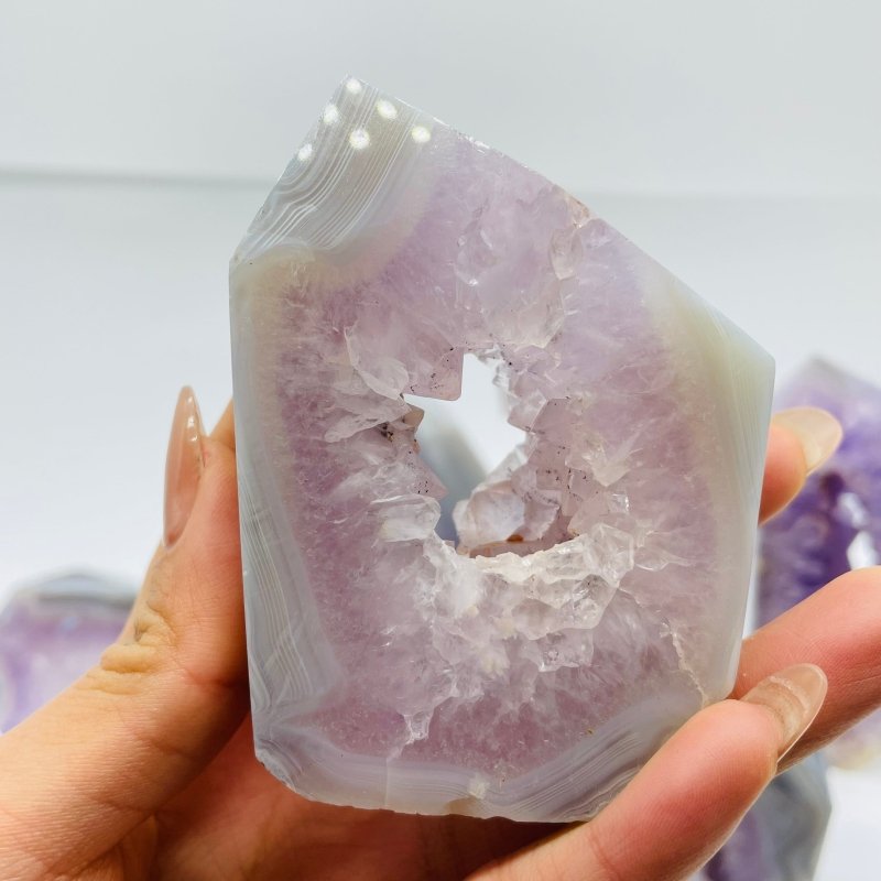 7 Pieces Geode Amethyst Agate Tower Points -Wholesale Crystals