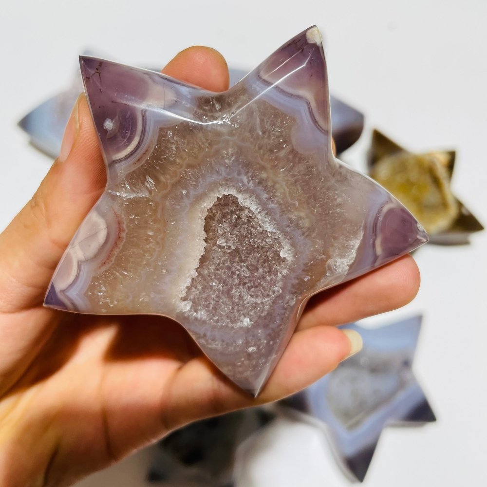 8 Pieces Druzy Agate Geode Star -Wholesale Crystals