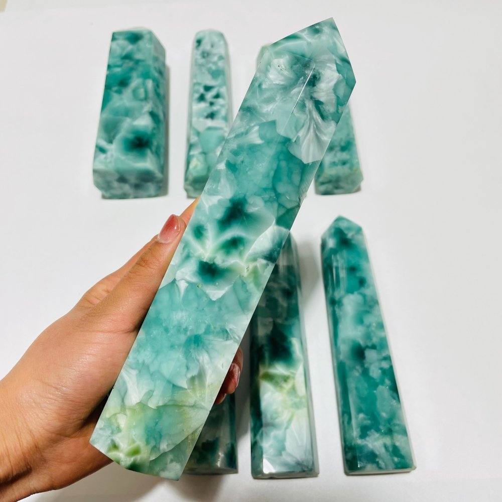 8 Pieces Heat Treatment Seraphinite Points -Wholesale Crystals