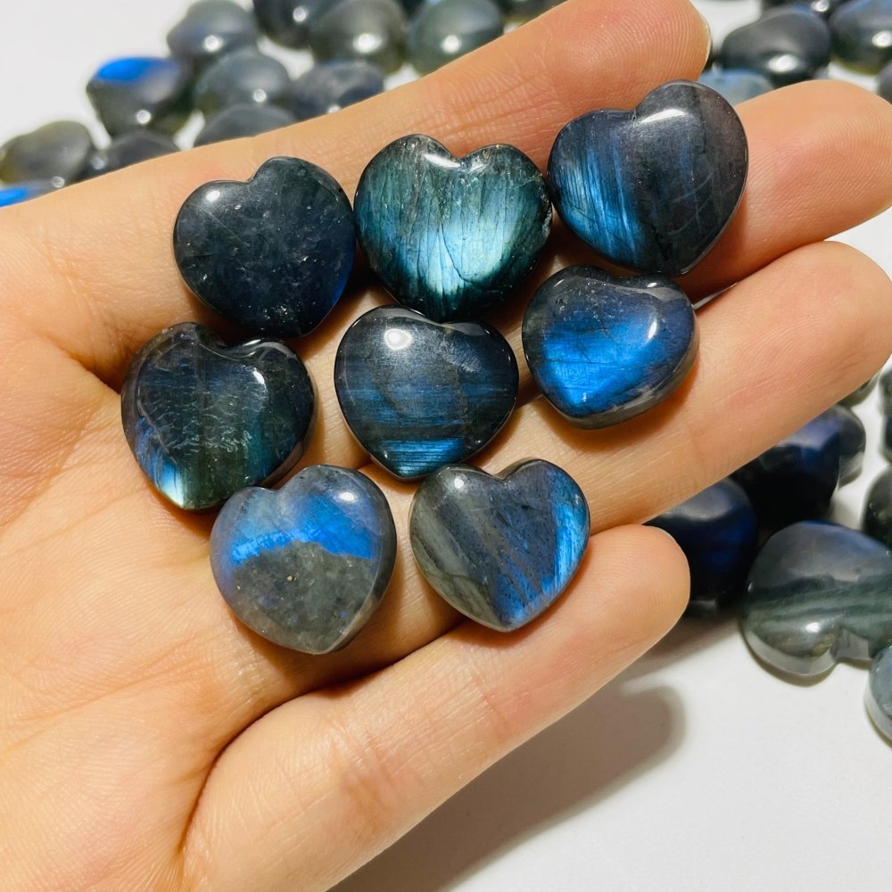 86 Pieces High Quality Mini Labradorite Heart DIY Pendant -Wholesale Crystals
