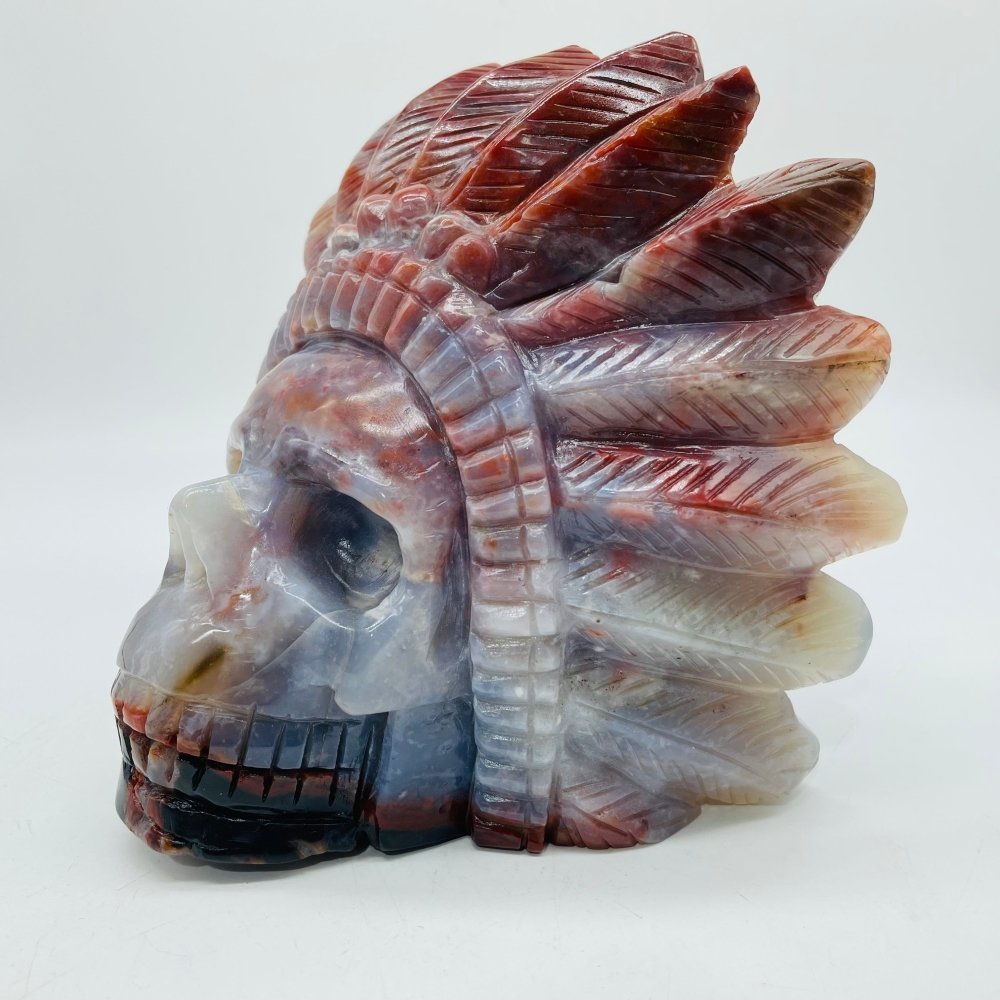 Unique Ocean Jasper Maya Skull Carving -Wholesale Crystals