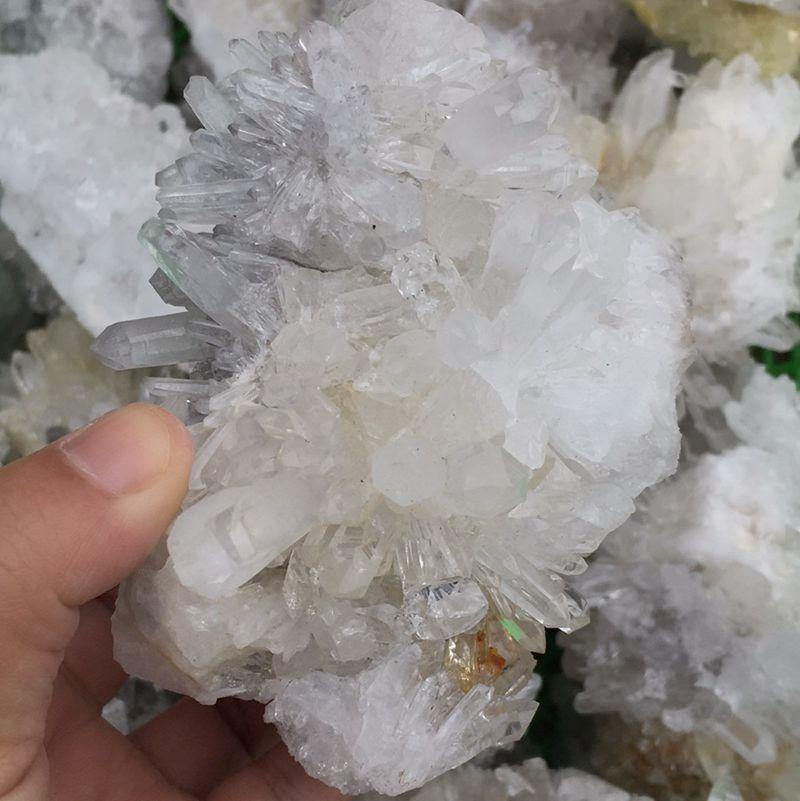 China white quartz crystal cluster -Wholesale Crystals
