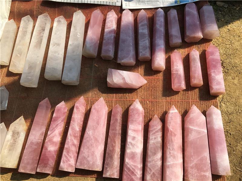 Big Rose Quartz Tower -Wholesale Crystals