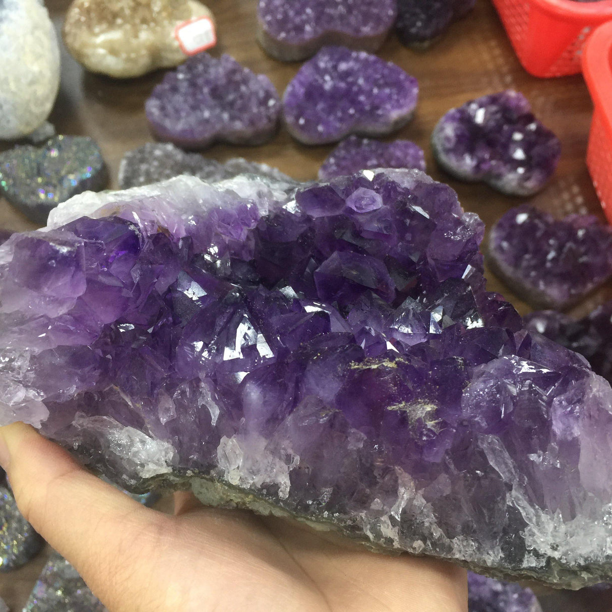 Natural rough large teeth amethyst cluster specimen -Wholesale Crystals