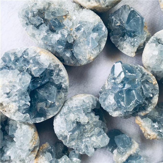 Blue Celestite Clusters Geode -Wholesale Crystals