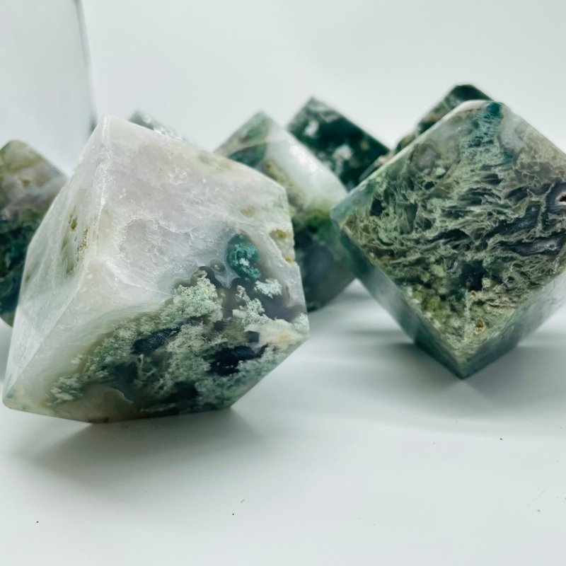 Beautiful Moss Agate Cube Wholesale -Wholesale Crystals