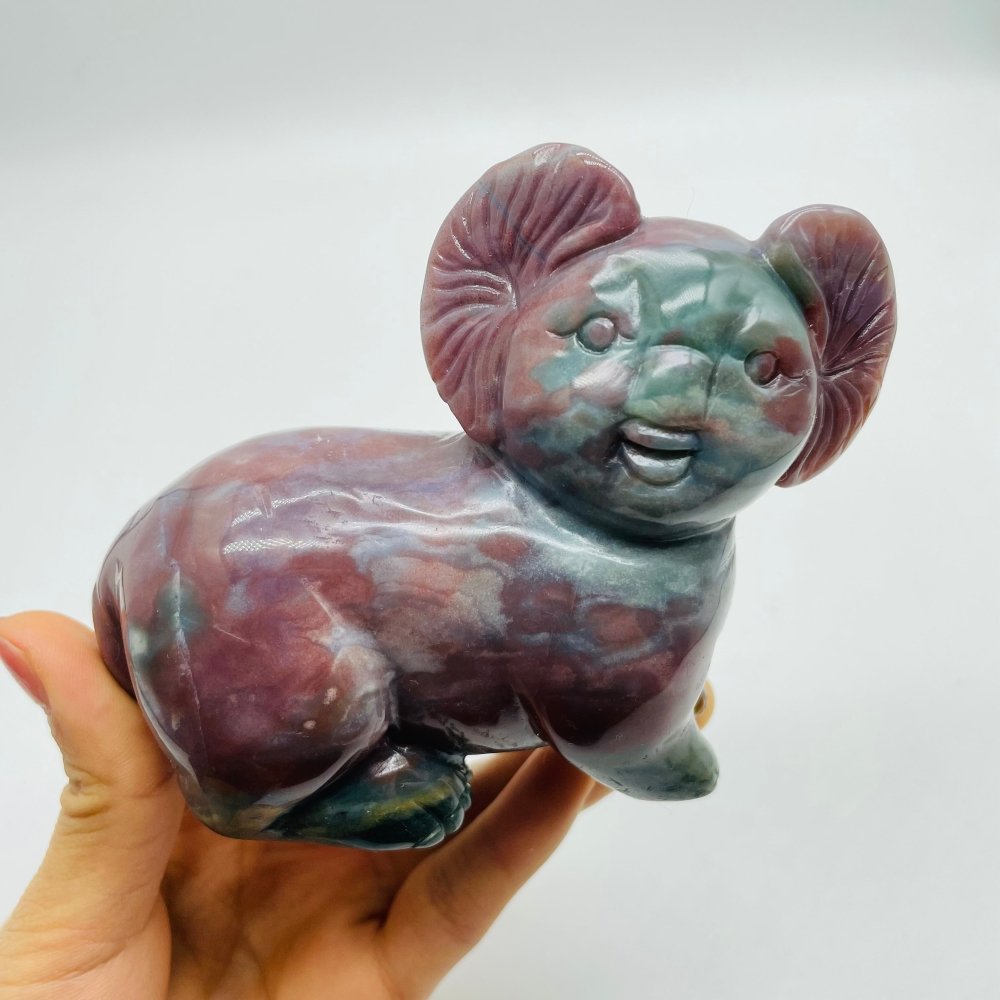 Beautiful Ocean Jasper Koala Carving -Wholesale Crystals