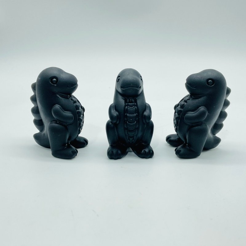Black Obsidian Baby Dinosaur Carving Wholesale - Wholesale Crystals