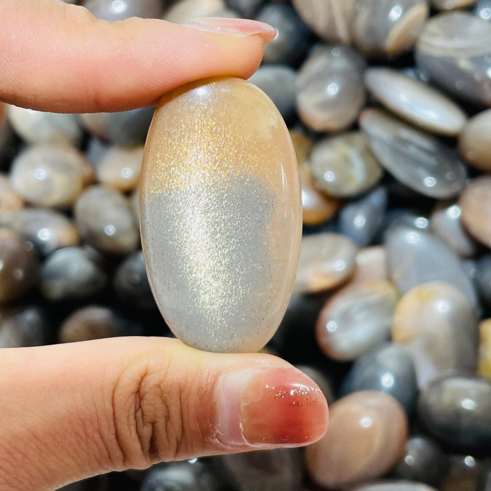 Black Rainbow Sun Stone With Hematite Tumbled Wholesale -Wholesale Crystals