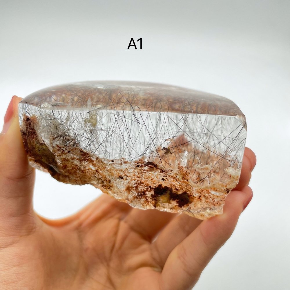 Black Rutile Yellow Garden Quartz Polishing Crystals -Wholesale Crystals