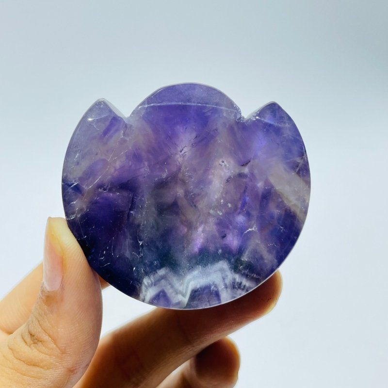 Cat Head Shape Chevron Amethyst Shallow Bowl Wholesale -Wholesale Crystals