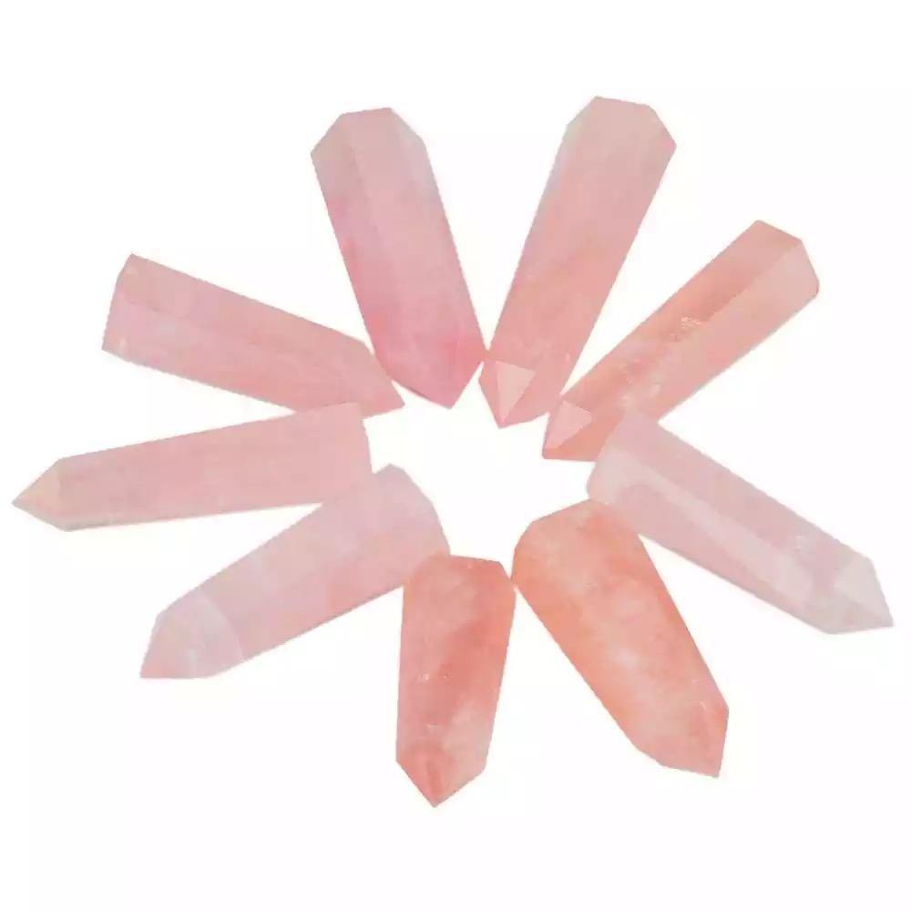 Brazil rose quartz point tower -Wholesale Crystals