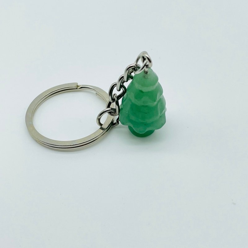 Christmas Tree Keychain Wholesale Rose Quartz Green Aventurine - Wholesale Crystals