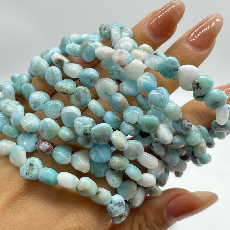 Cute Larimar Heart Bracelets Wholesale Dominican Republic -Wholesale Crystals
