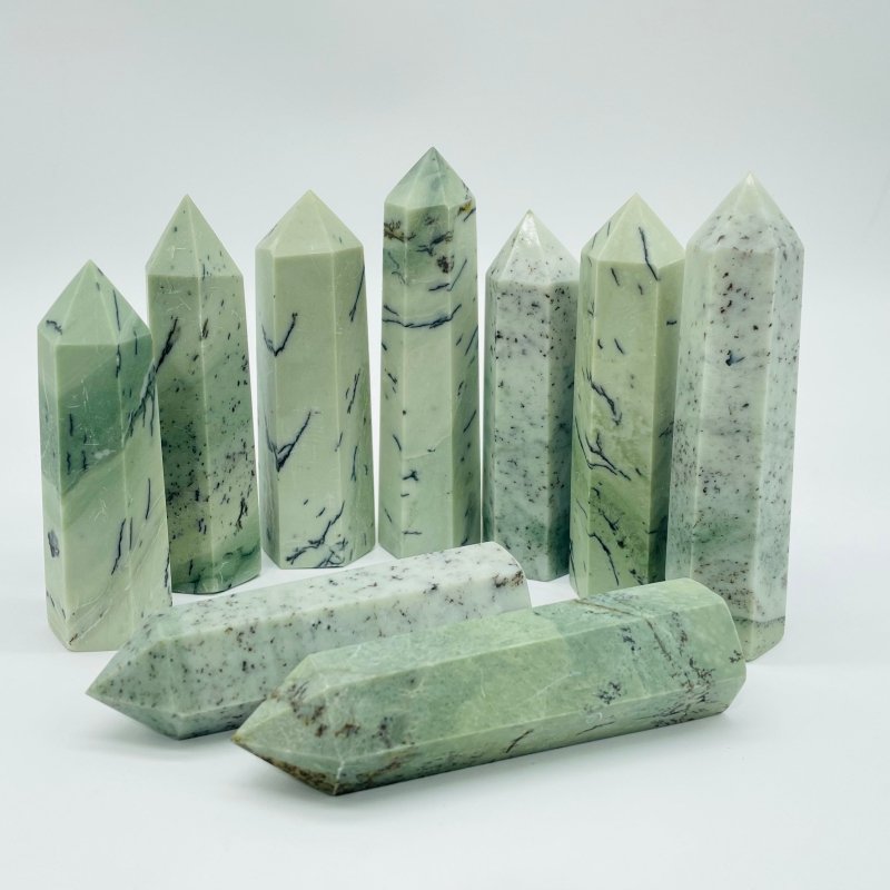 Dendritic Sage Jasper Tree Stone Tower Point Wholesale -Wholesale Crystals