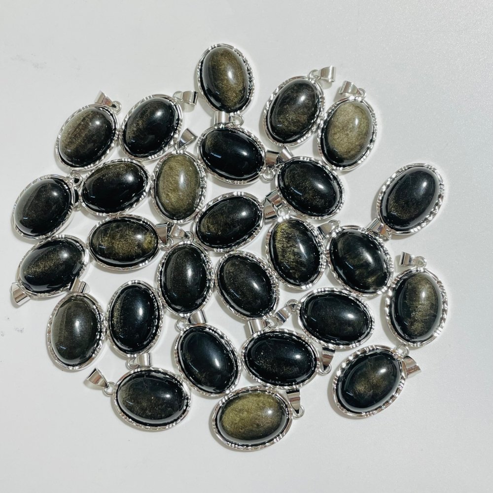 Gold Sheen Obsidian Pendant Charm Wholesale -Wholesale Crystals