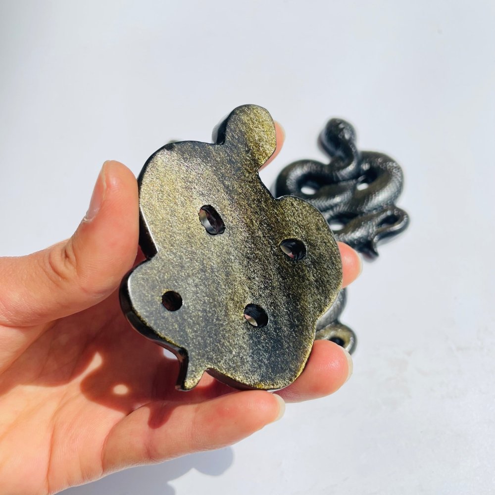 Gold Sheen Obsidian Snake Carving Wholesale -Wholesale Crystals
