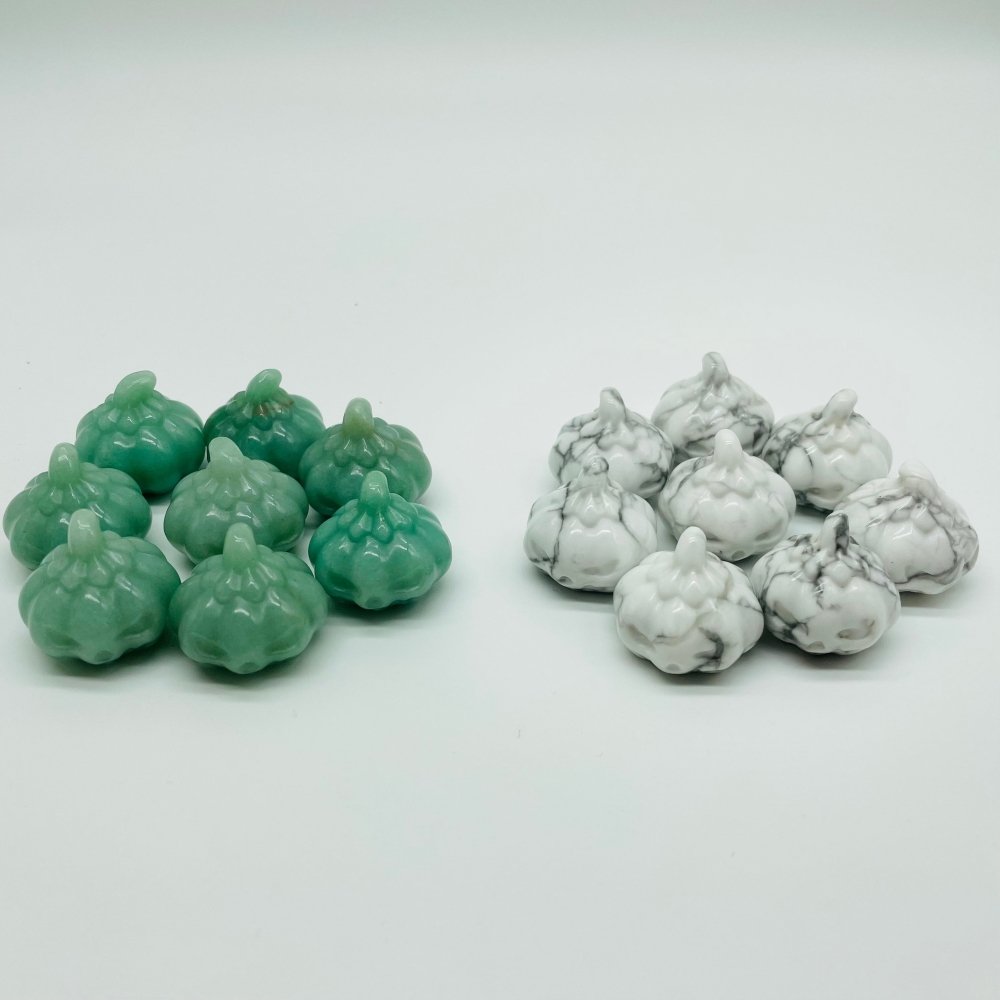 Green Aventurine & Howlite Halloween Pumpkin Carving Wholesale -Wholesale Crystals