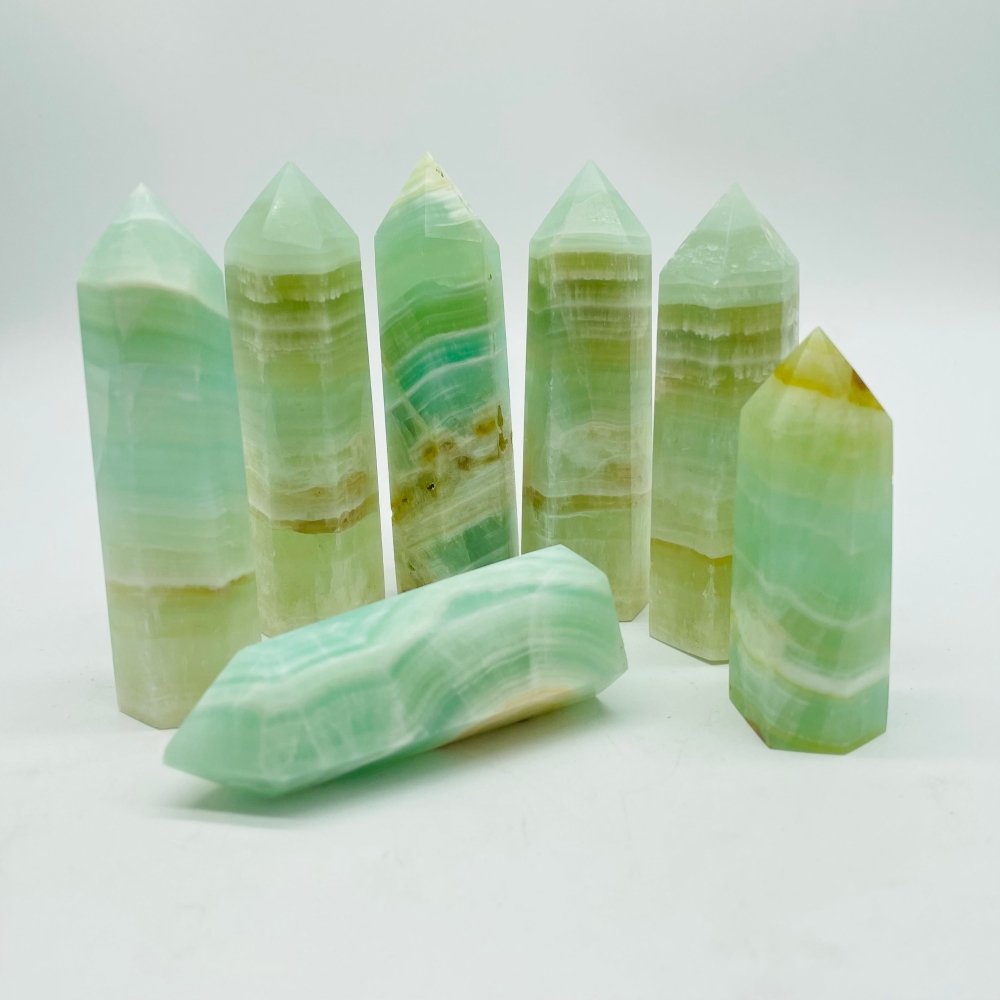 Green Calcite Tower Points Crystal Wholesale -Wholesale Crystals