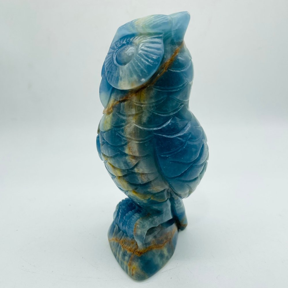 High Quality Blue Onyx Owl Carving -Wholesale Crystals