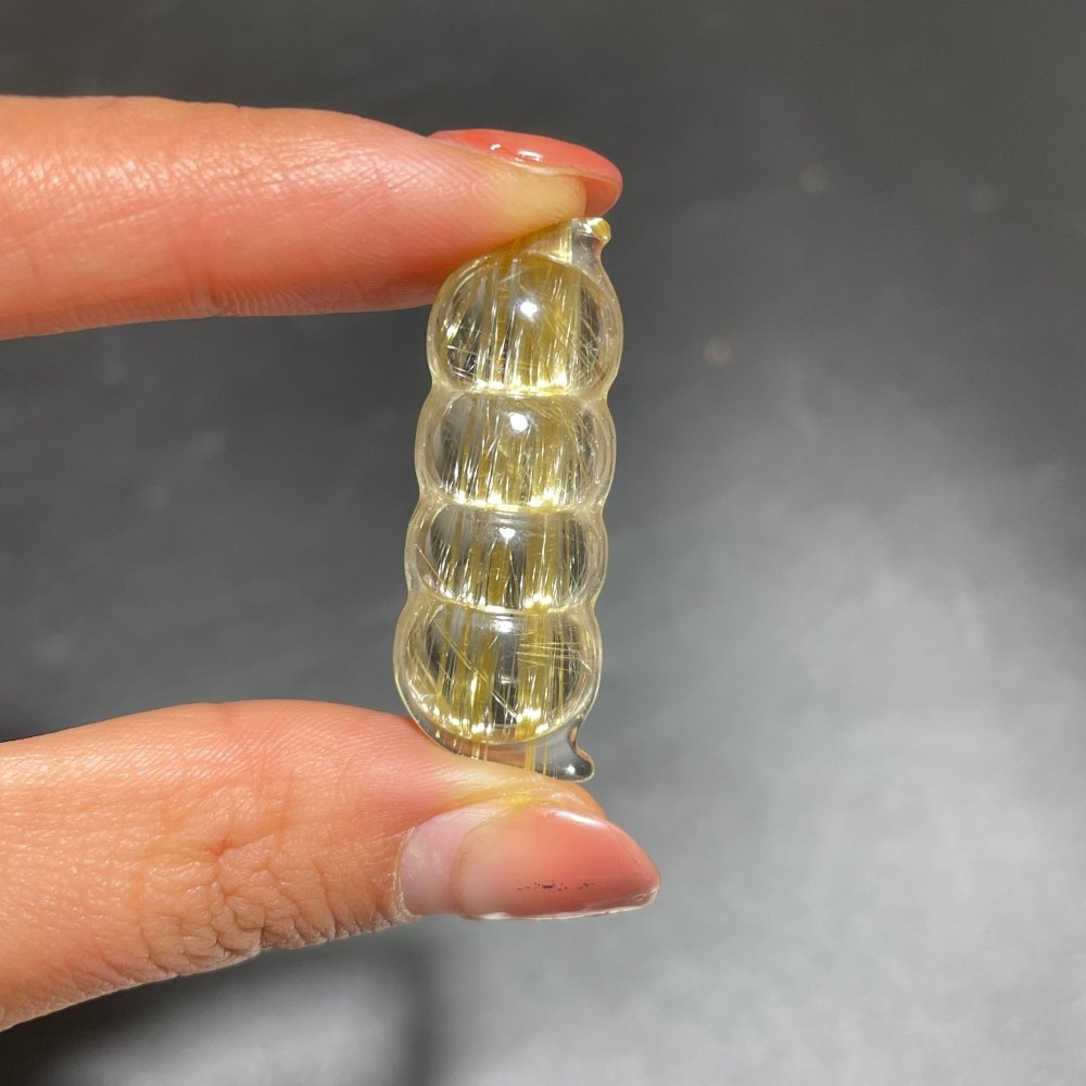 High Quality Golden Rutile Sugar Pea Carving Snap Pea -Wholesale Crystals