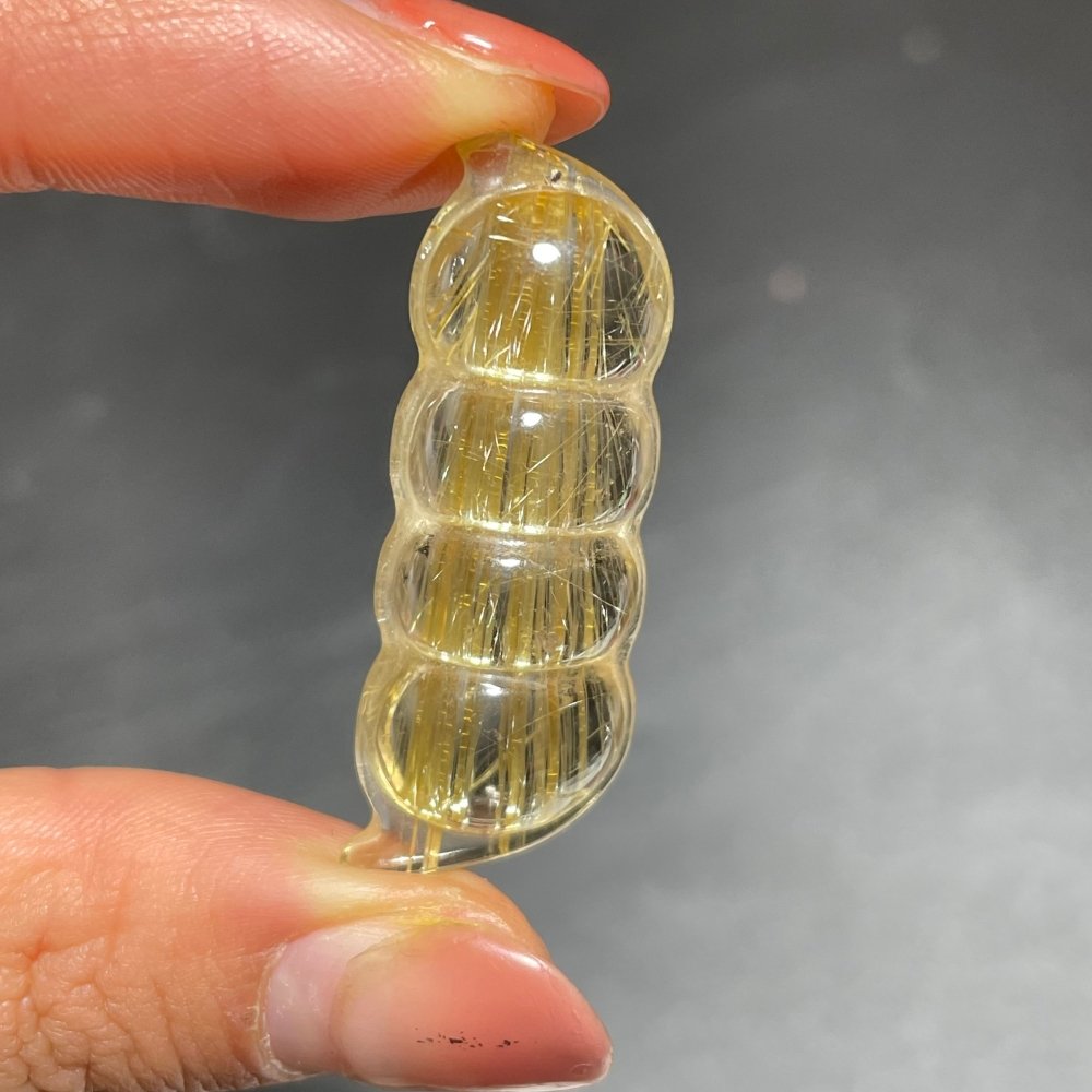 High Quality Golden Rutile Sugar Pea Carving Snap Pea -Wholesale Crystals